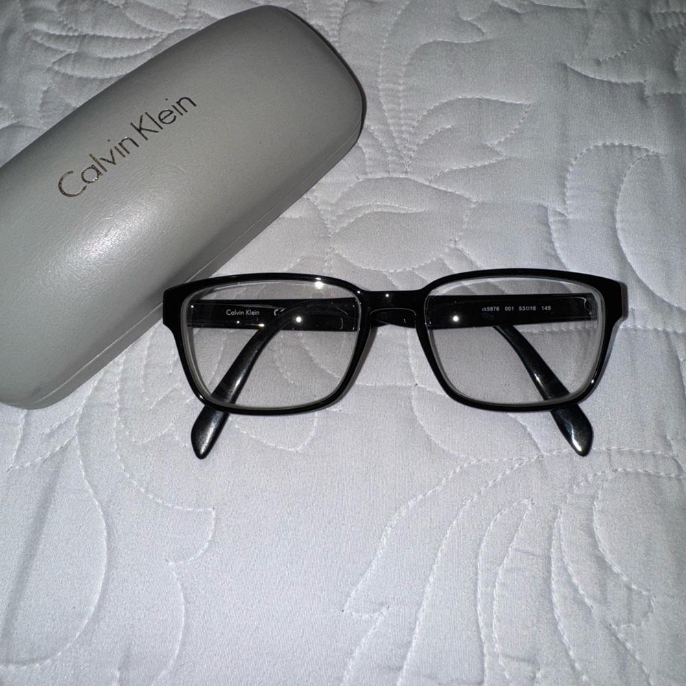 Calvin Klein Black Eyeglasses with Case